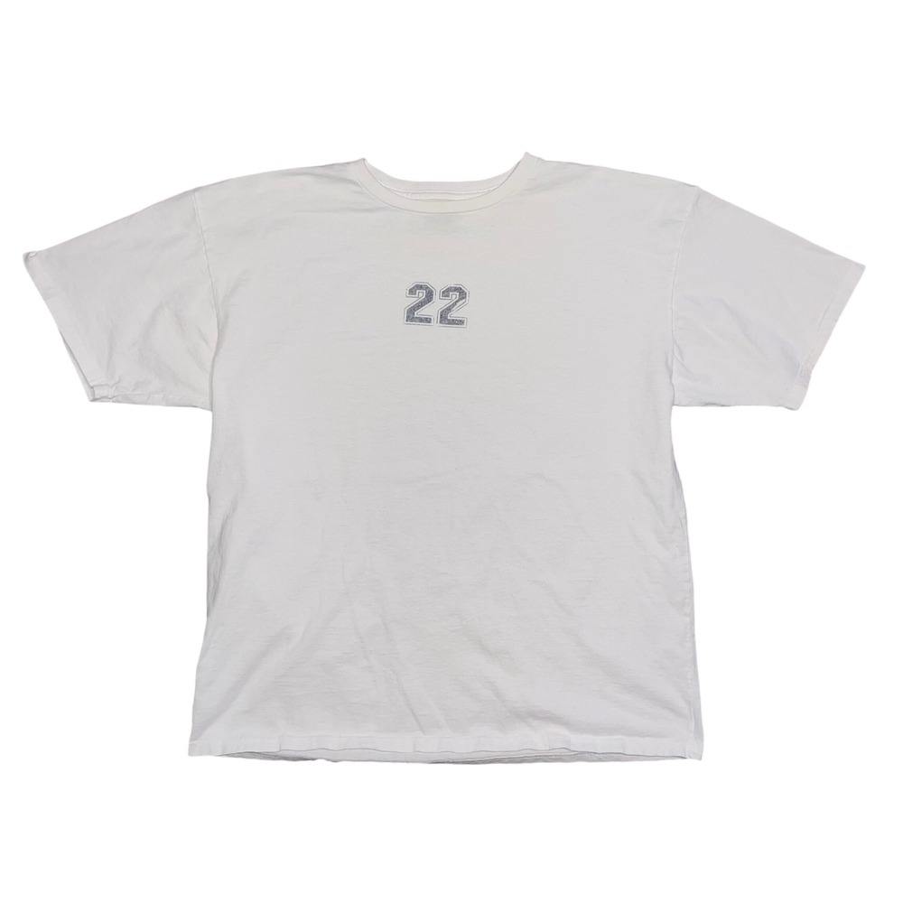 Double A For Good Health Mens White 22 Graphic T-Shirt Oversize Fit USA Made L